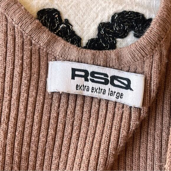 RSQ Tilly’s Neutral Tan Ribbed Knit Spaghetti Strap Dress juniors size XXL - Picture 2 of 8